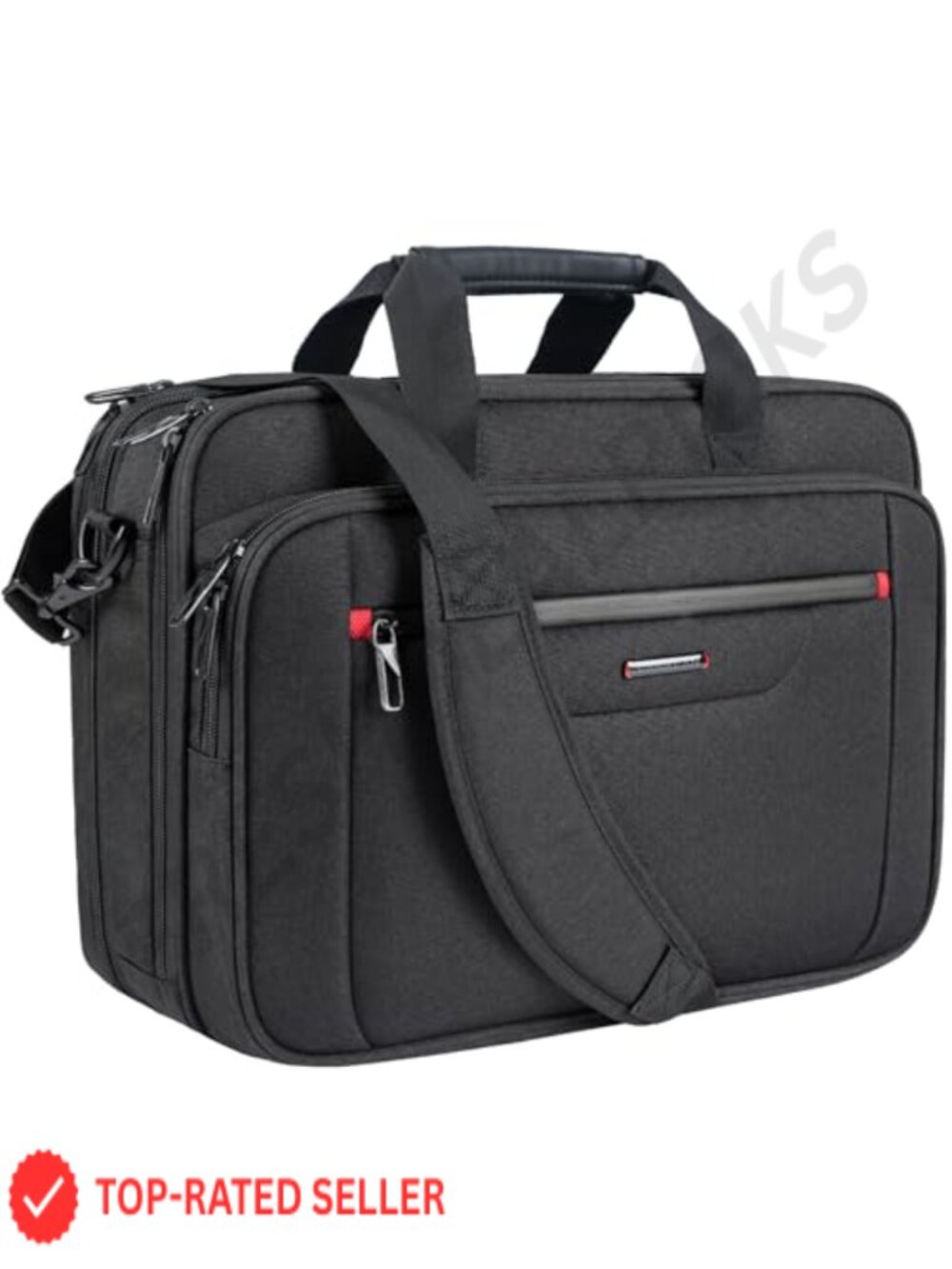 17.3" Expandable Waterproof Canvas Laptop Briefcase for Men Women